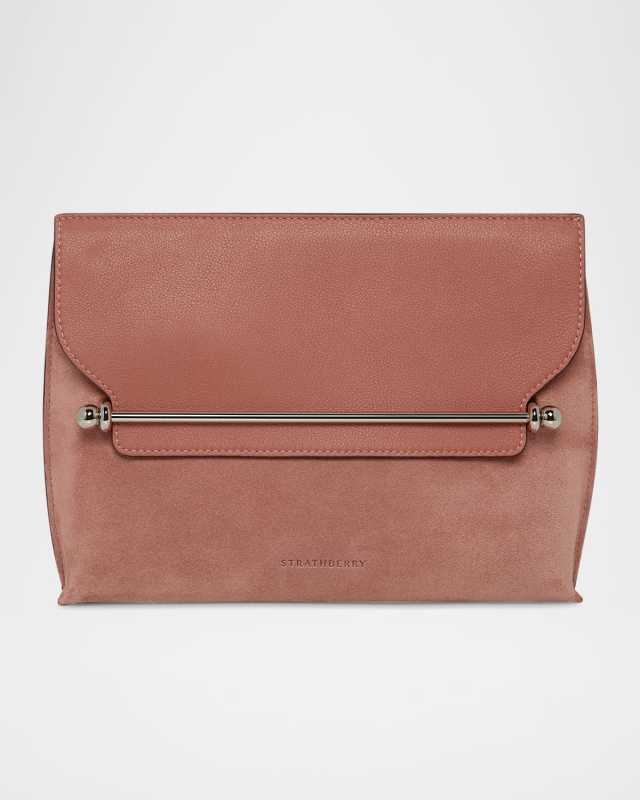 Stylist Suede and Leather Crossbody Bag